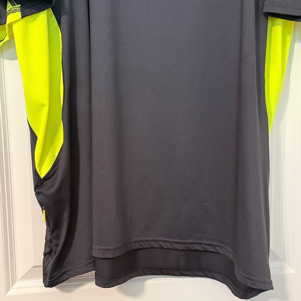 CoolForce Dri-Power 360 Shirt 2XL – Gray & Neon Yellow Activewear Mens - Picture 4 of 16